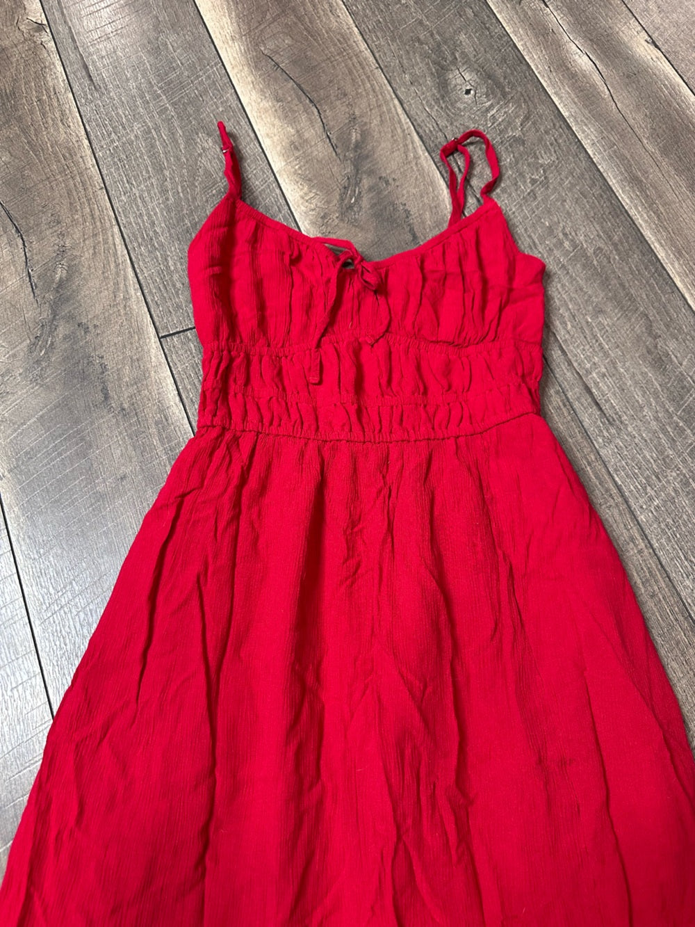 Hollister Red Midi Dress (has pockets)