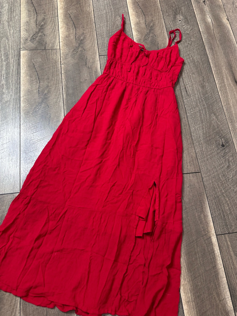 Hollister Red Midi Dress (has pockets)