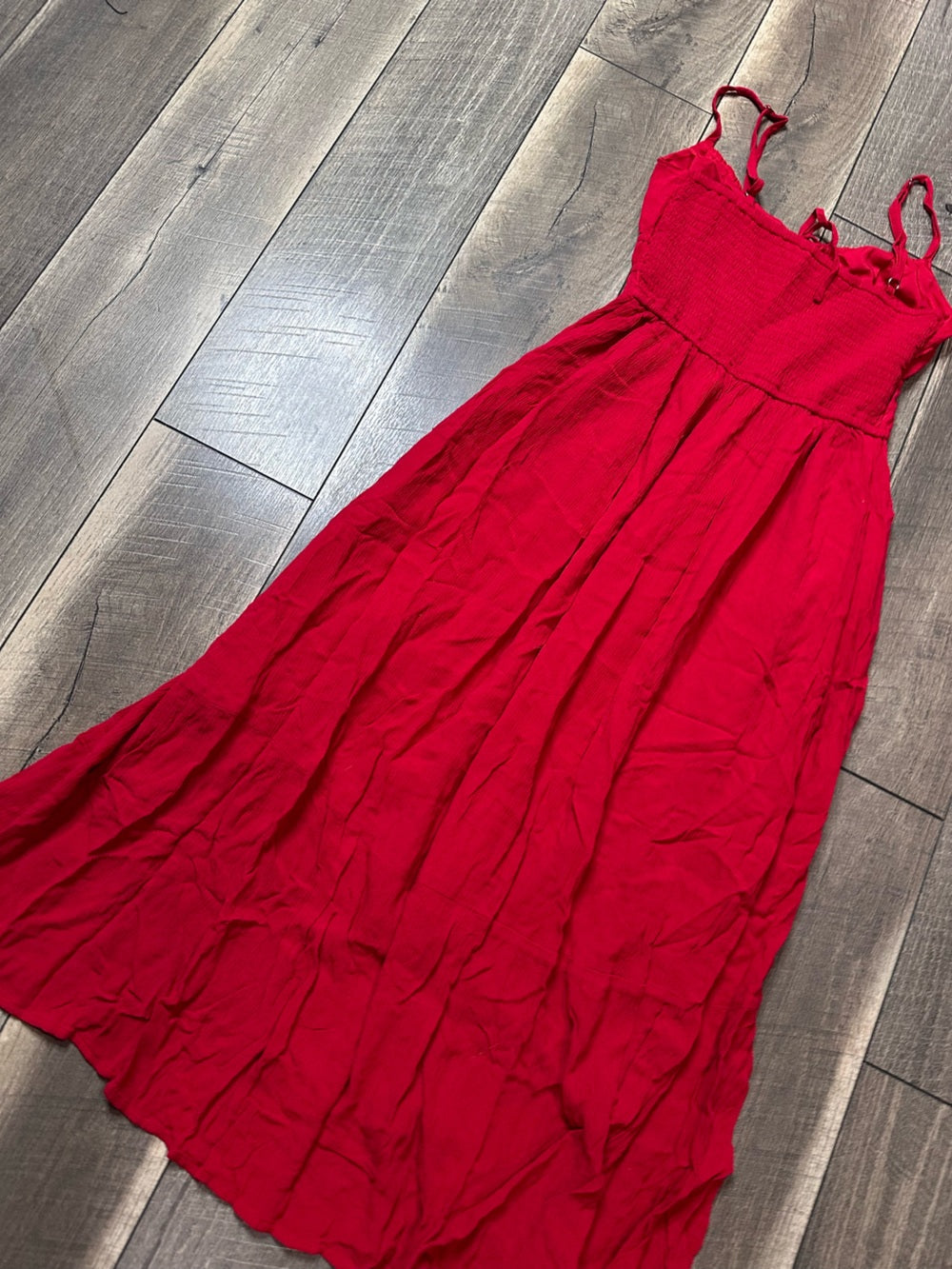 Hollister Red Midi Dress (has pockets)