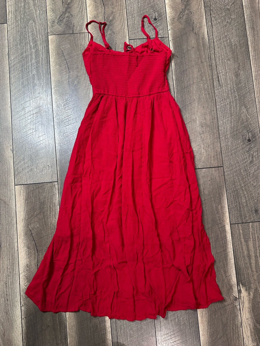 Hollister Red Midi Dress (has pockets)