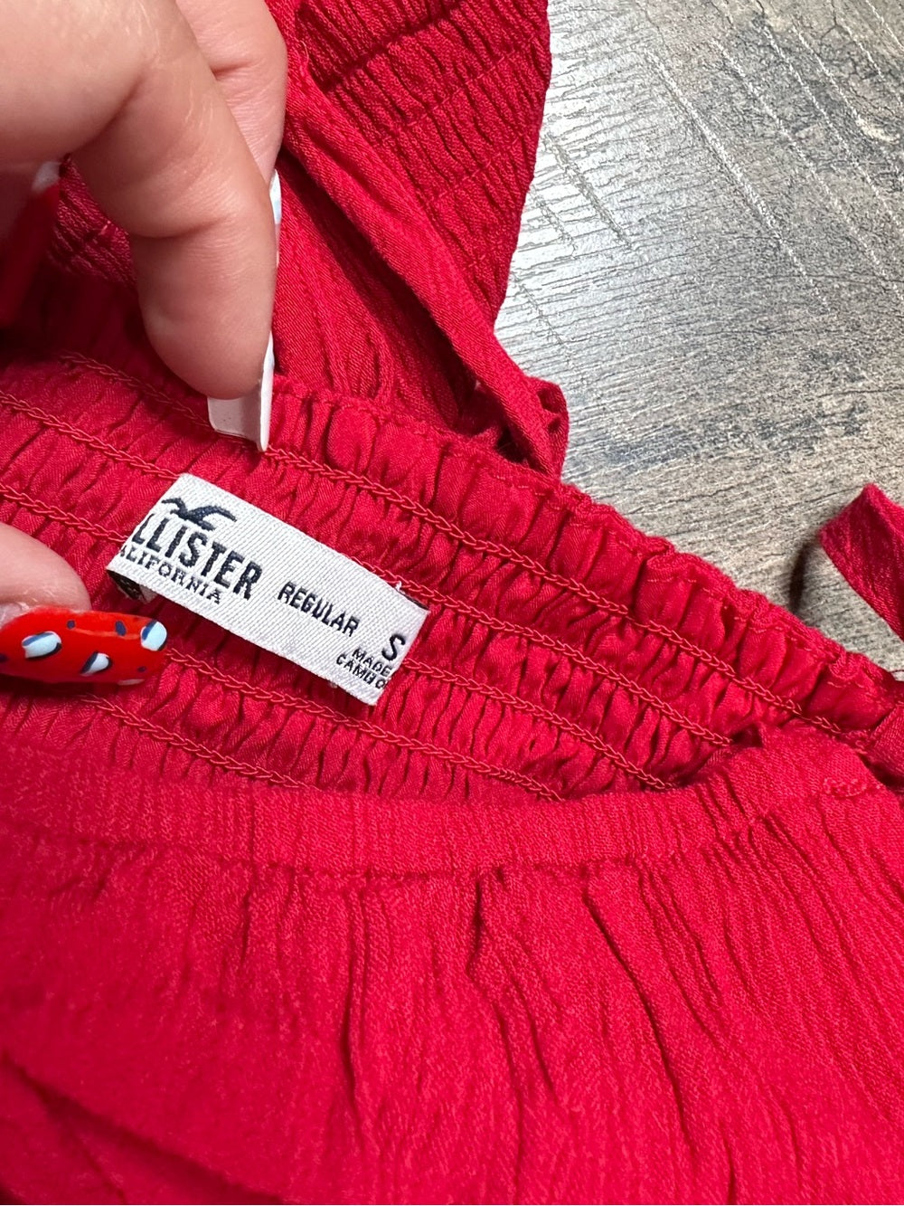 Hollister Red Midi Dress (has pockets)