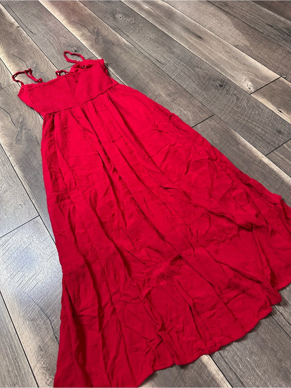 Hollister Red Midi Dress (has pockets)