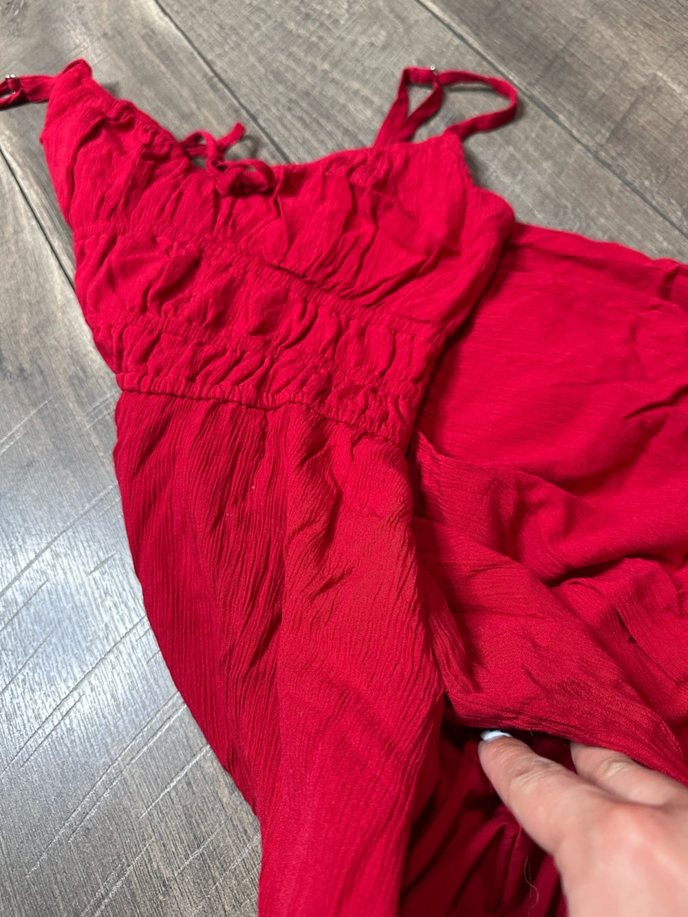 Hollister Red Midi Dress (has pockets)
