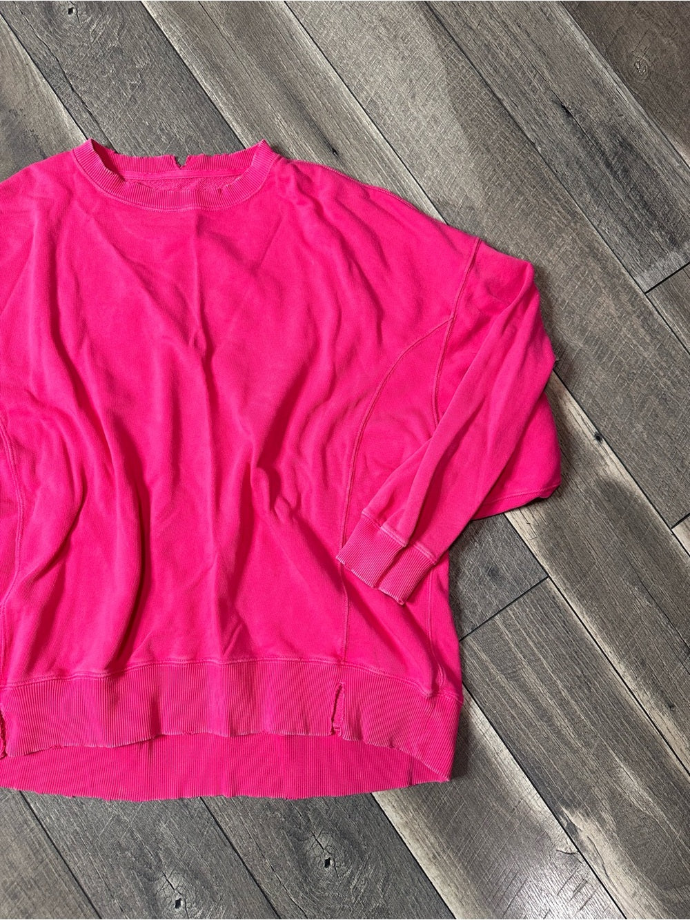 Aerie Hot Pink Oversized Crewneck