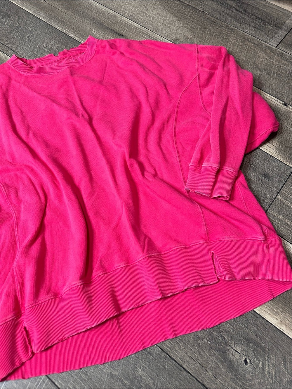 Aerie Hot Pink Oversized Crewneck