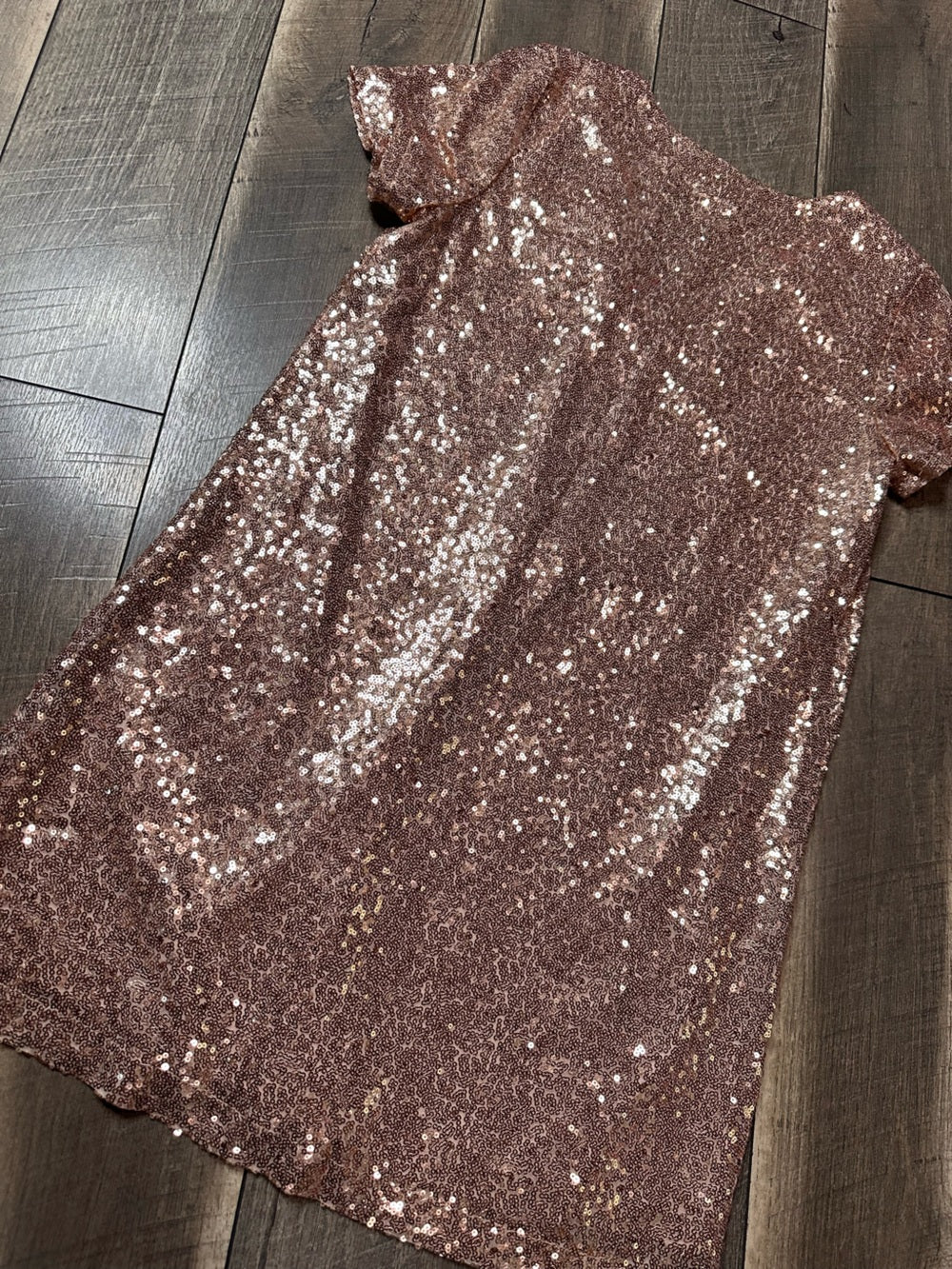 Lulus Sequin Short Sleeve Mini Dress
