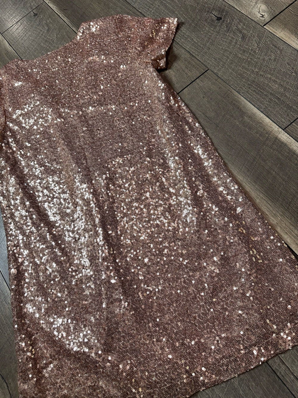 Lulus Sequin Short Sleeve Mini Dress