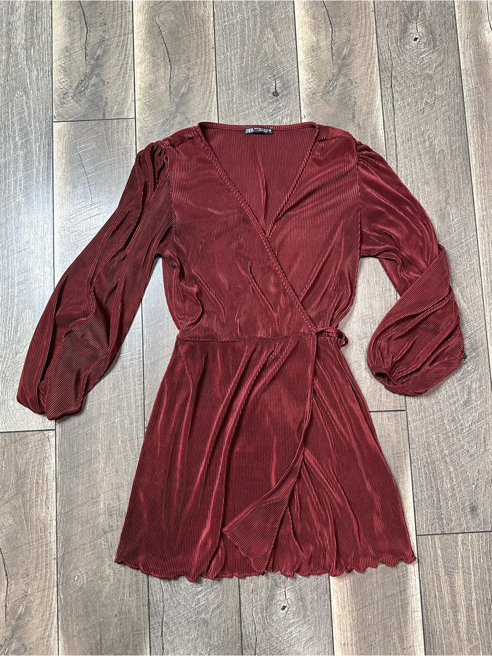 Zara Plunge V Wrap Mini Dress