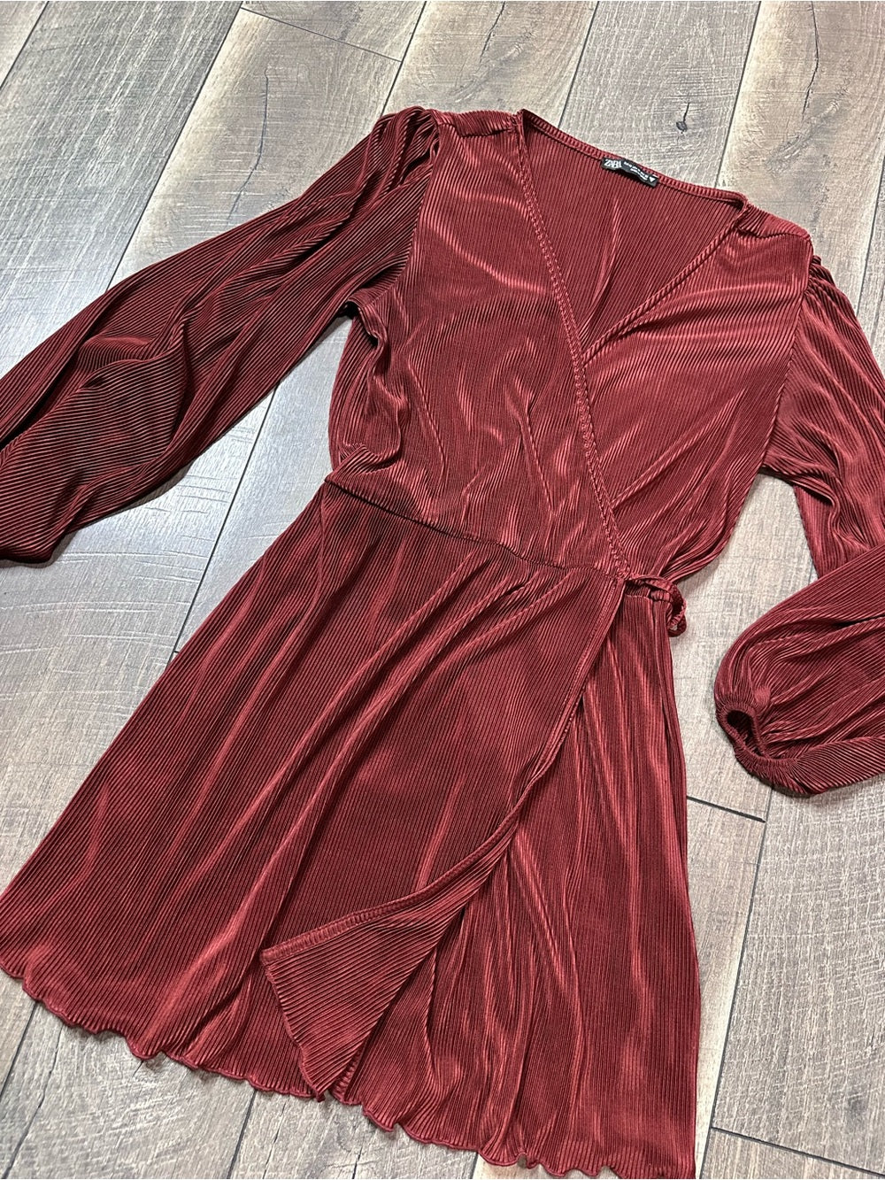 Zara Plunge V Wrap Mini Dress