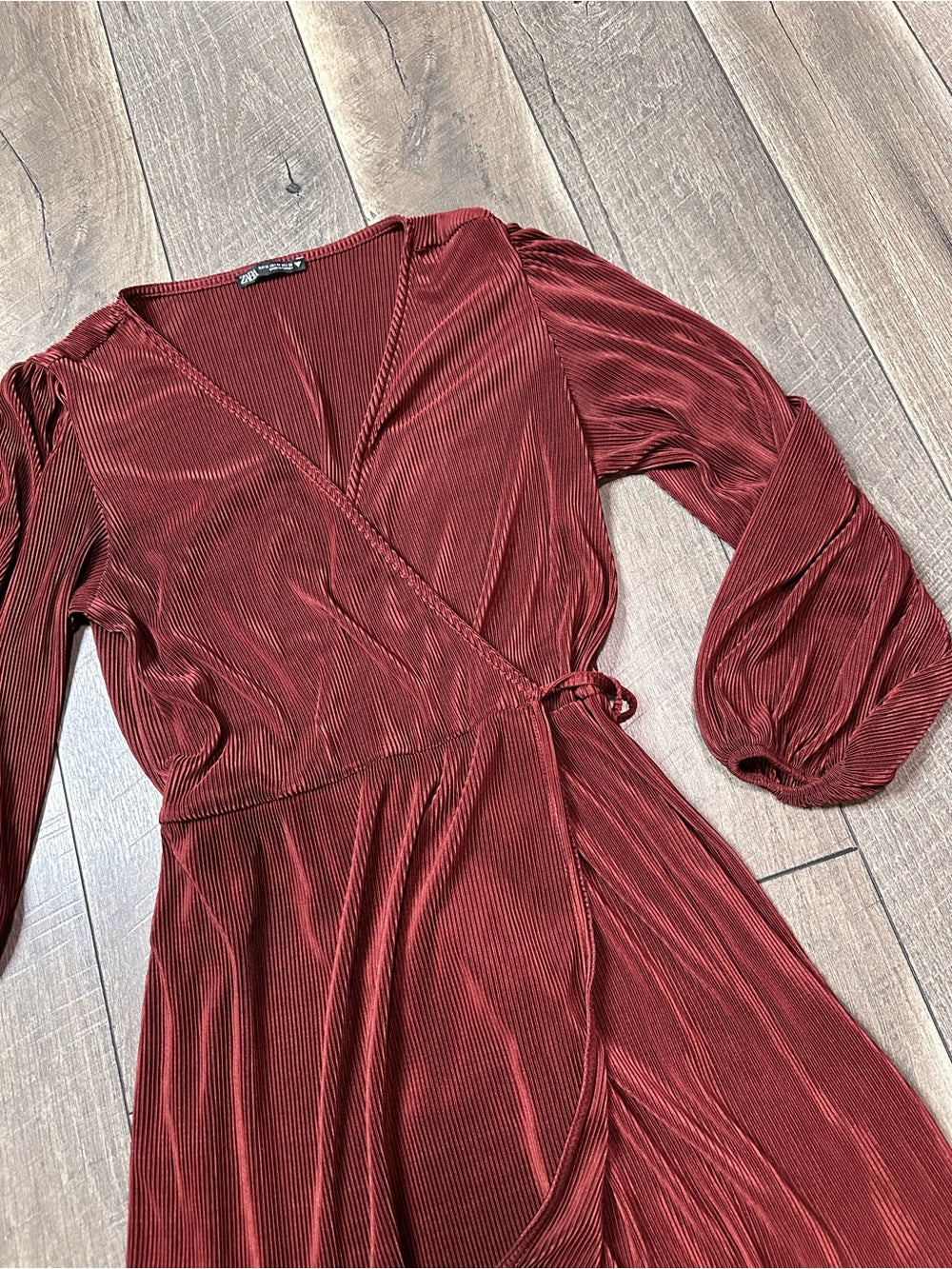 Zara Plunge V Wrap Mini Dress