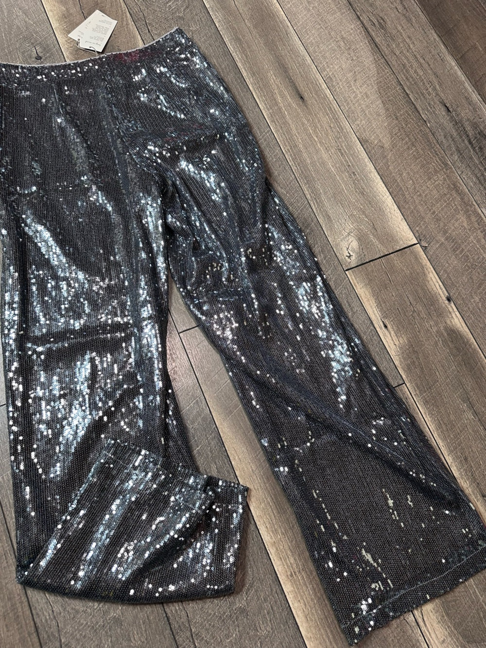 A New Day Sequin Wide Leg Pants (lined) (new with tags)