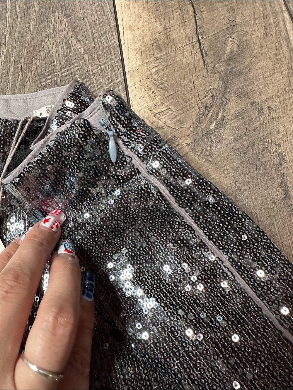 A New Day Sequin Wide Leg Pants (lined) (new with tags)