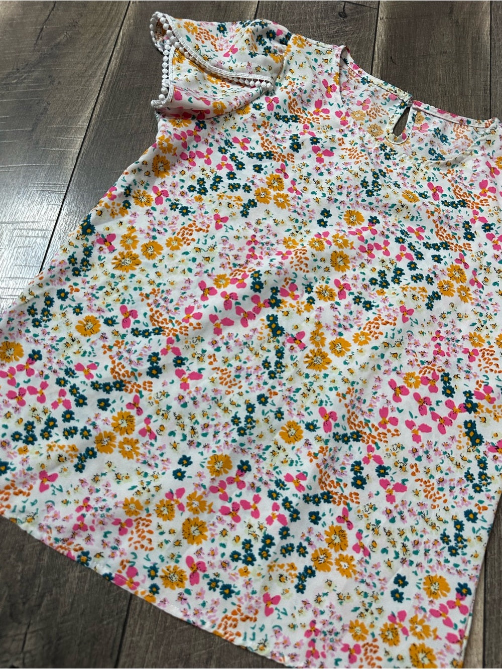 Unbranded Floral Short Sleeve Top