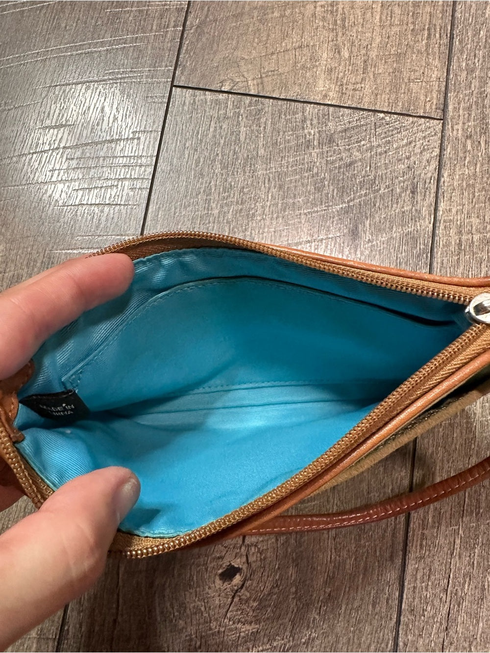 Coach Hampton Watercolor Stripe Wristlet