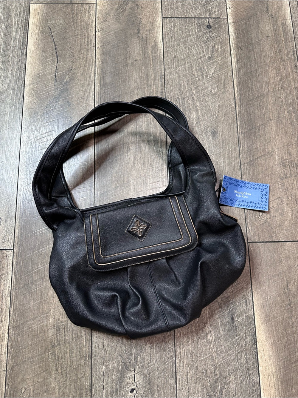 Simply Vera Vera Wang Faux Leather Hobo Bag (new with tags)