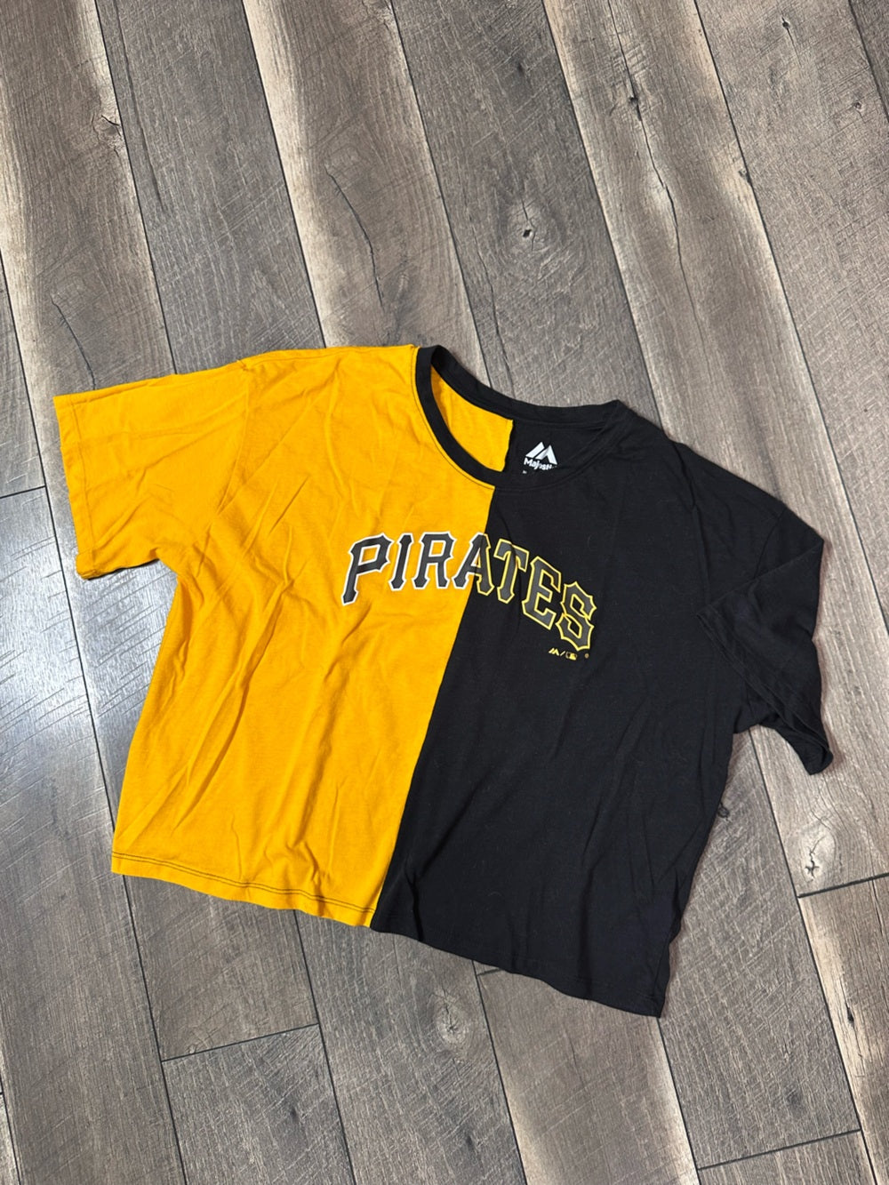 Majestic Pirates Color Split T-Shirt
