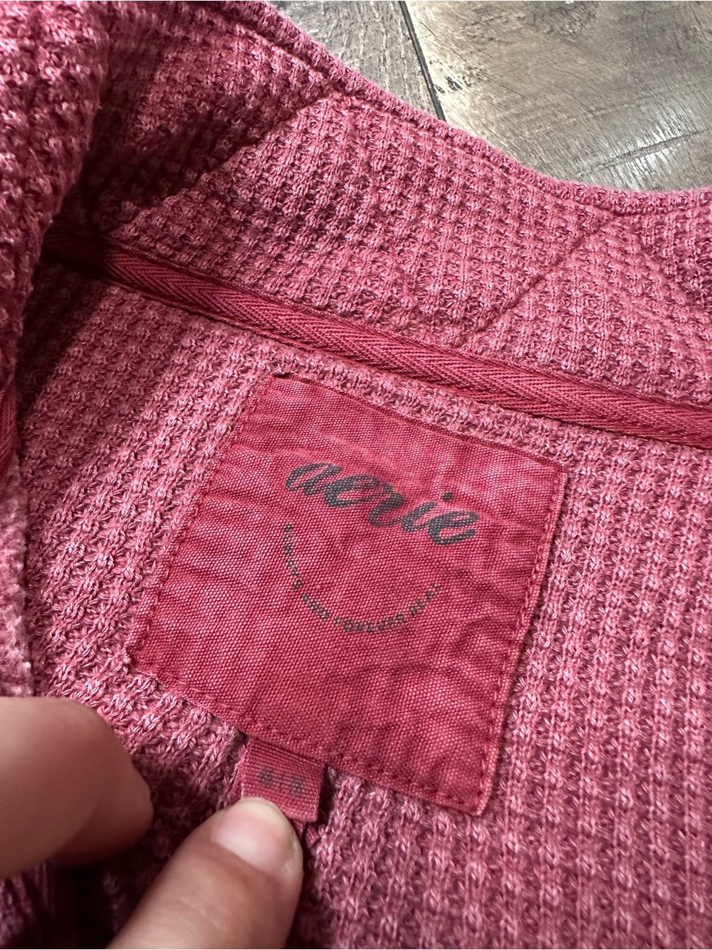 Aerie Waffleknit 1/2 Button Pullover