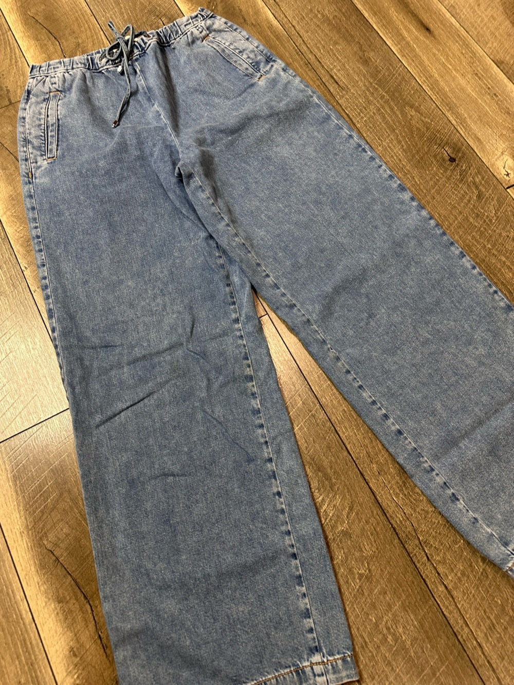 Zara Wide Leg Soft Denim Pants