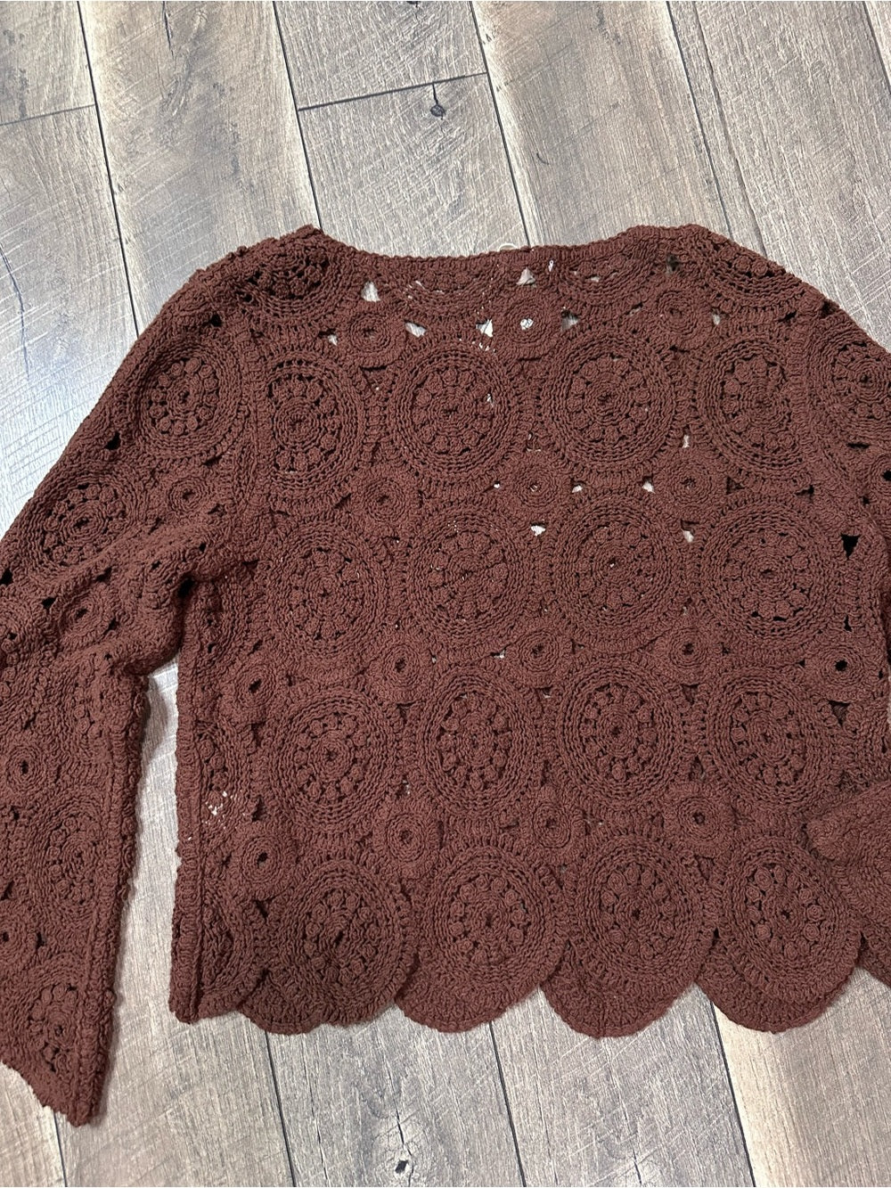 Ultra Pink Crochet Sweater (new with tags)