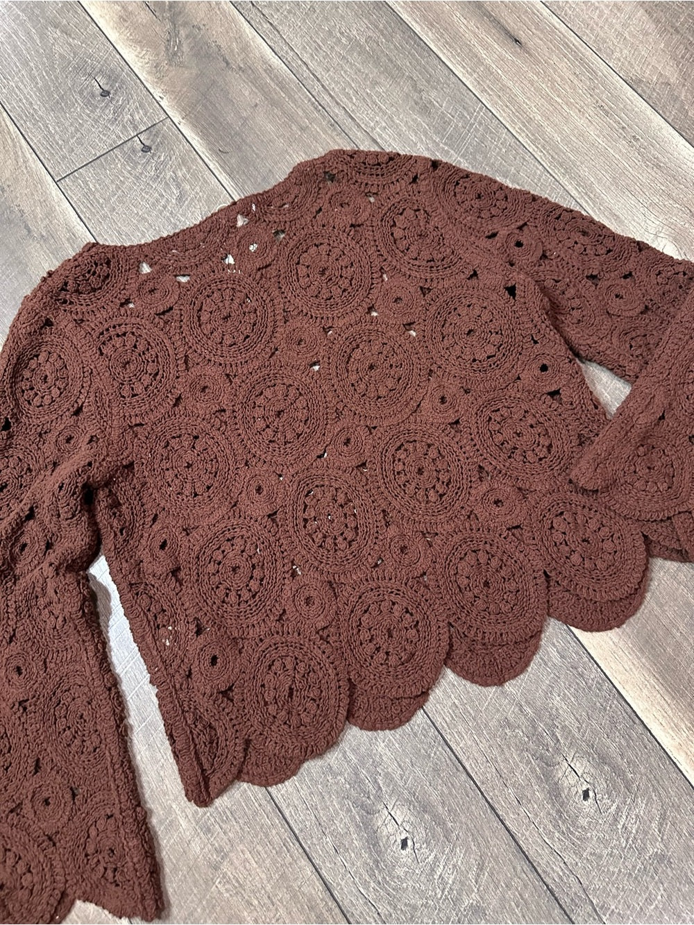 Ultra Pink Crochet Sweater (new with tags)