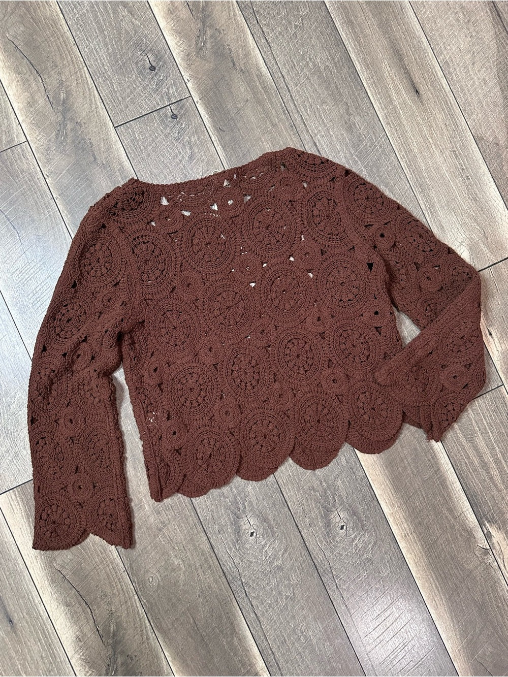Ultra Pink Crochet Sweater (new with tags)