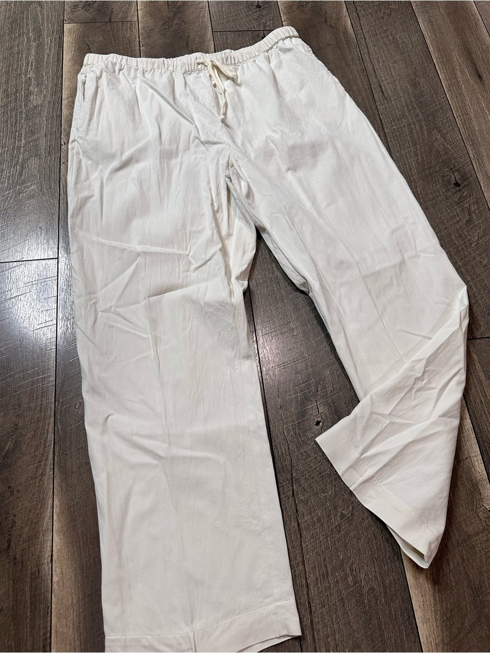 Soft Surroundings White Silk Pants