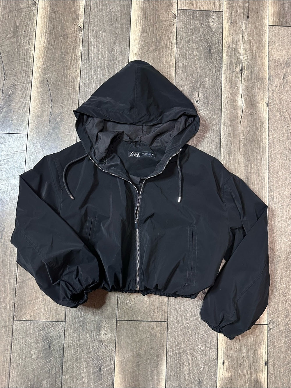 Zara Cropped Zip Up Jacket