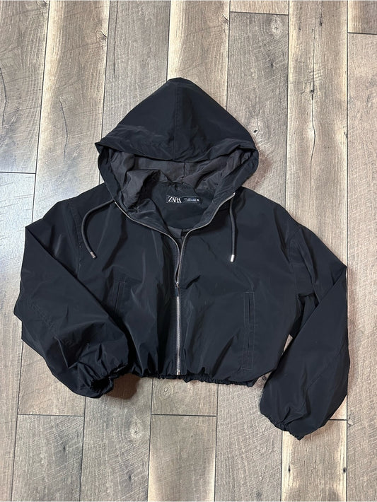 Zara Cropped Zip Up Jacket
