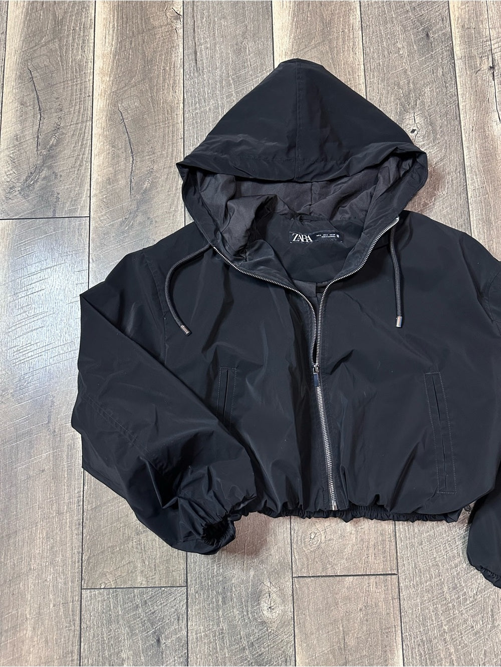 Zara Cropped Zip Up Jacket