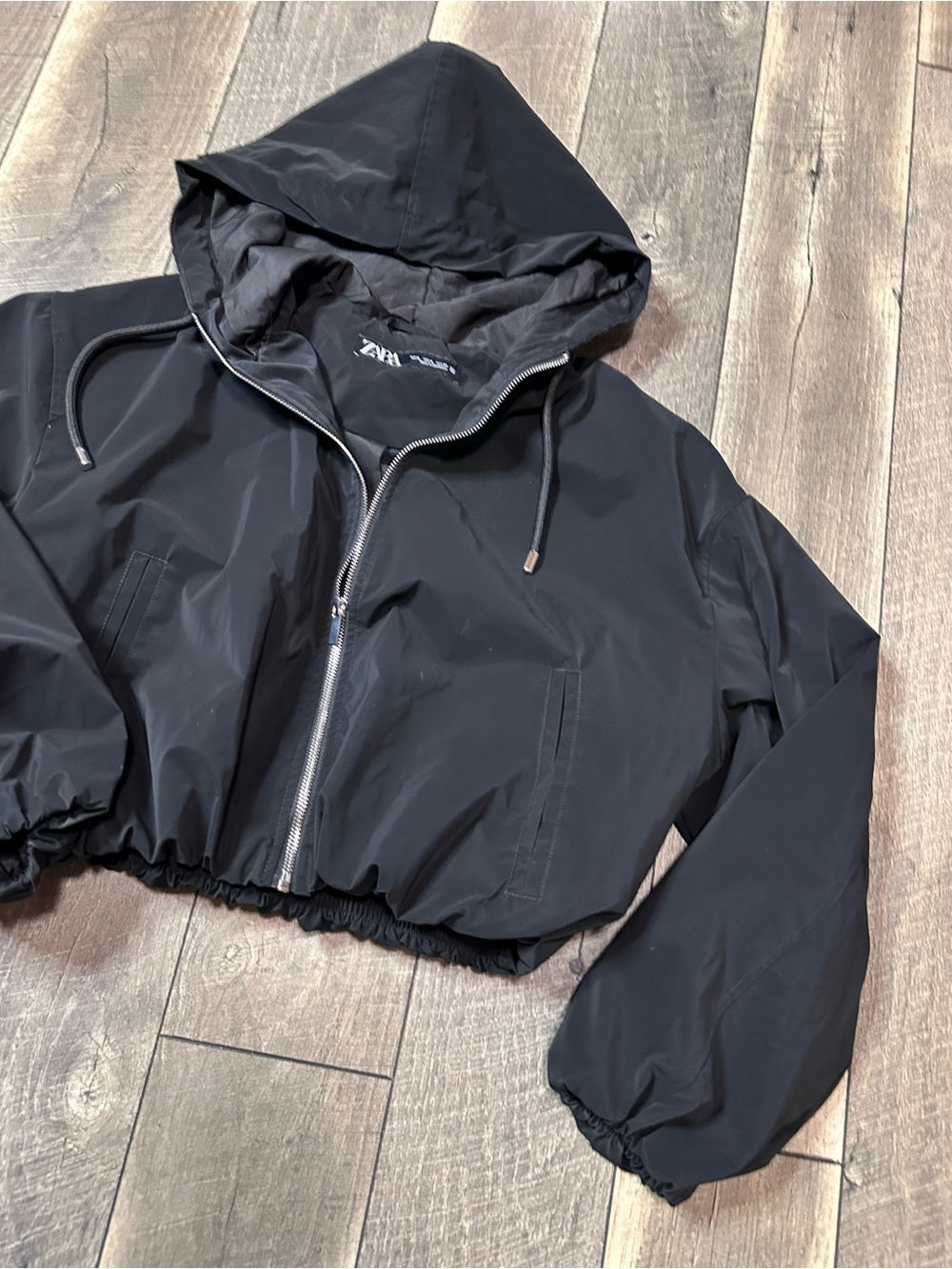 Zara Cropped Zip Up Jacket