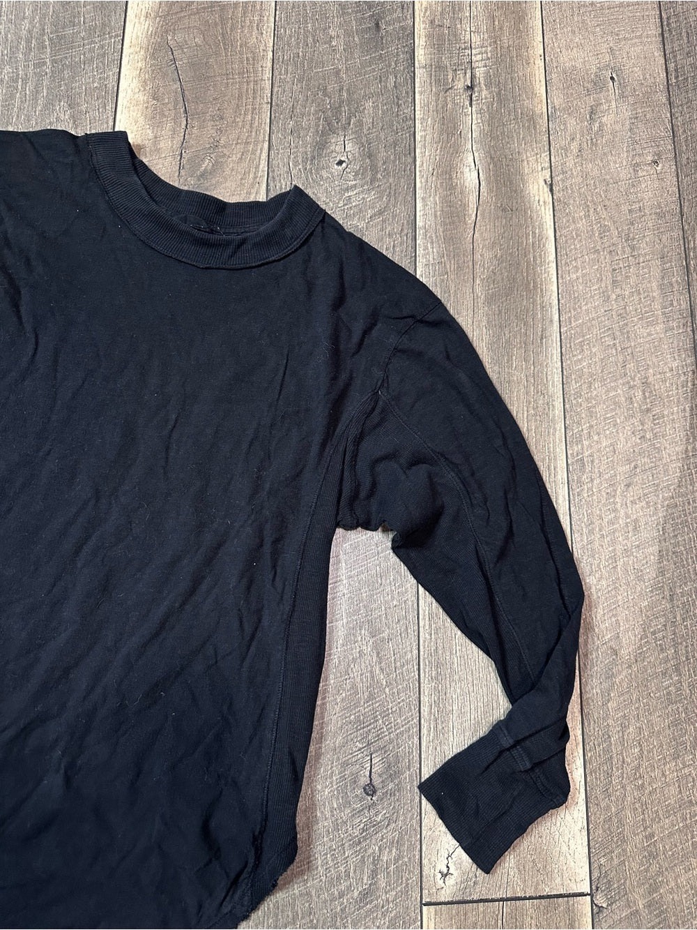 Aerie Black Oversized Long Sleeve Top