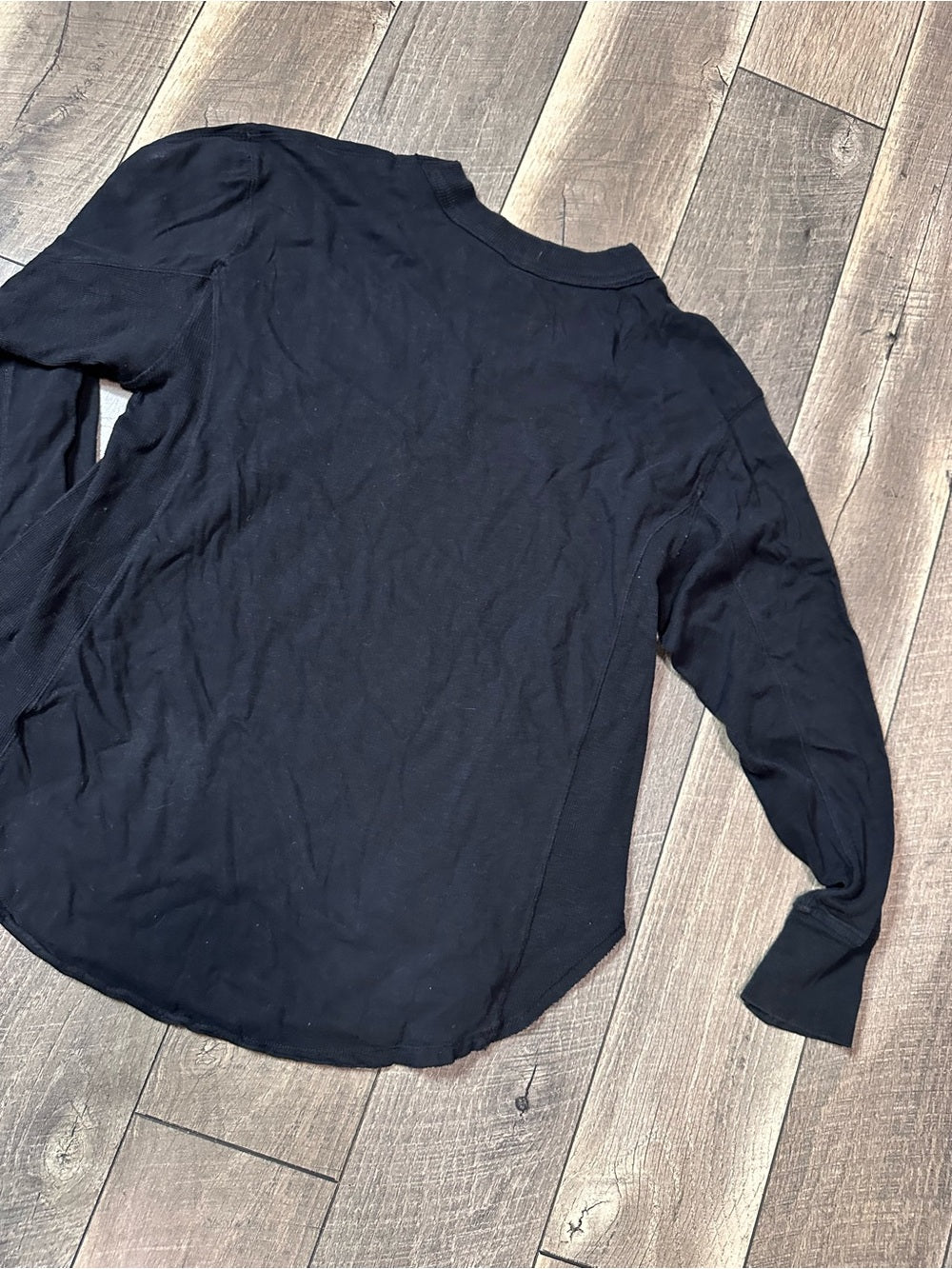 Aerie Black Oversized Long Sleeve Top