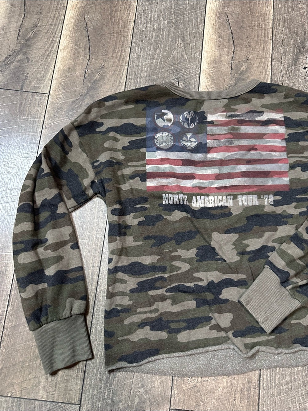 Lucky Brand Kiss Camo Pullover