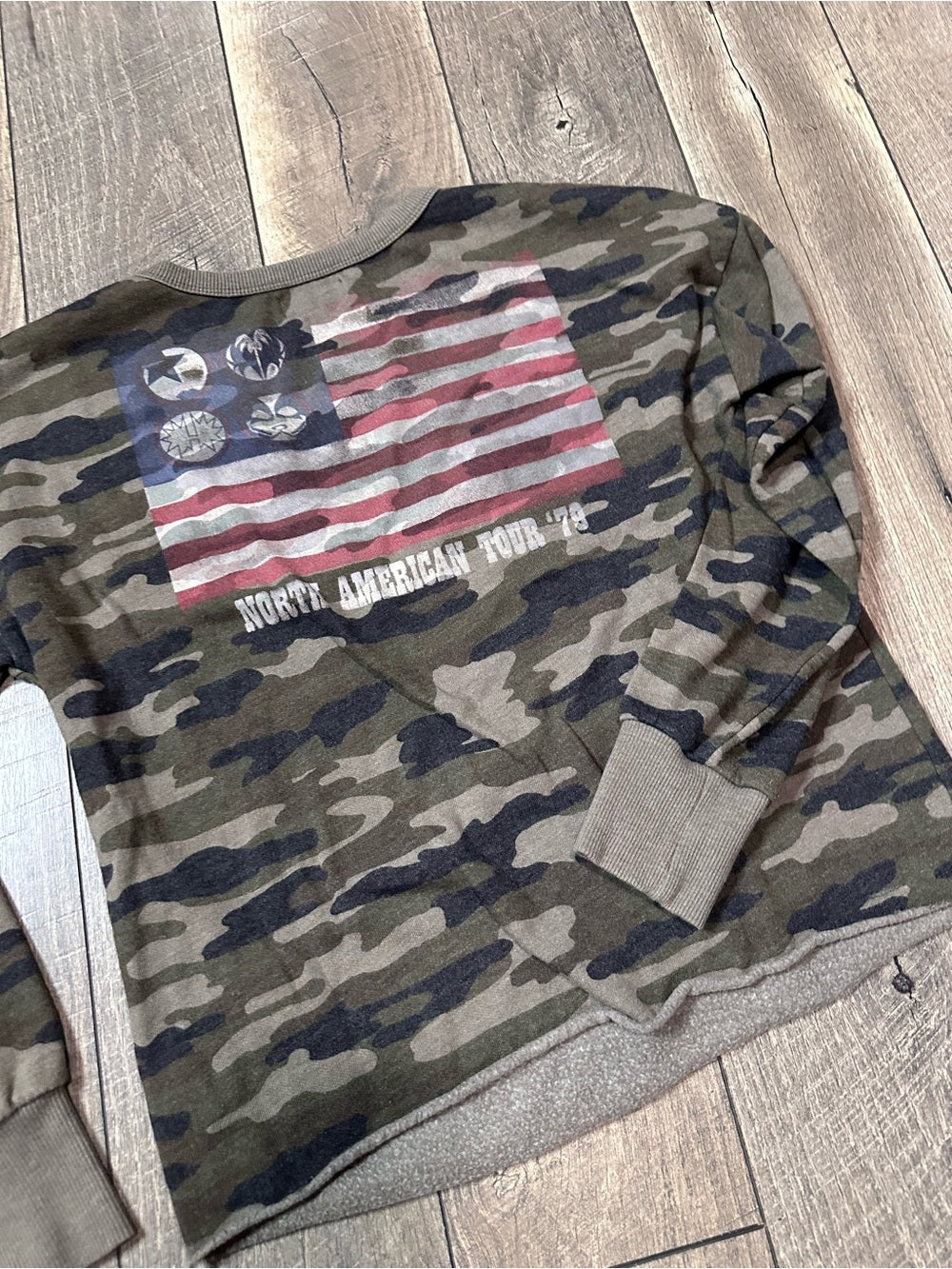 Lucky Brand Kiss Camo Pullover