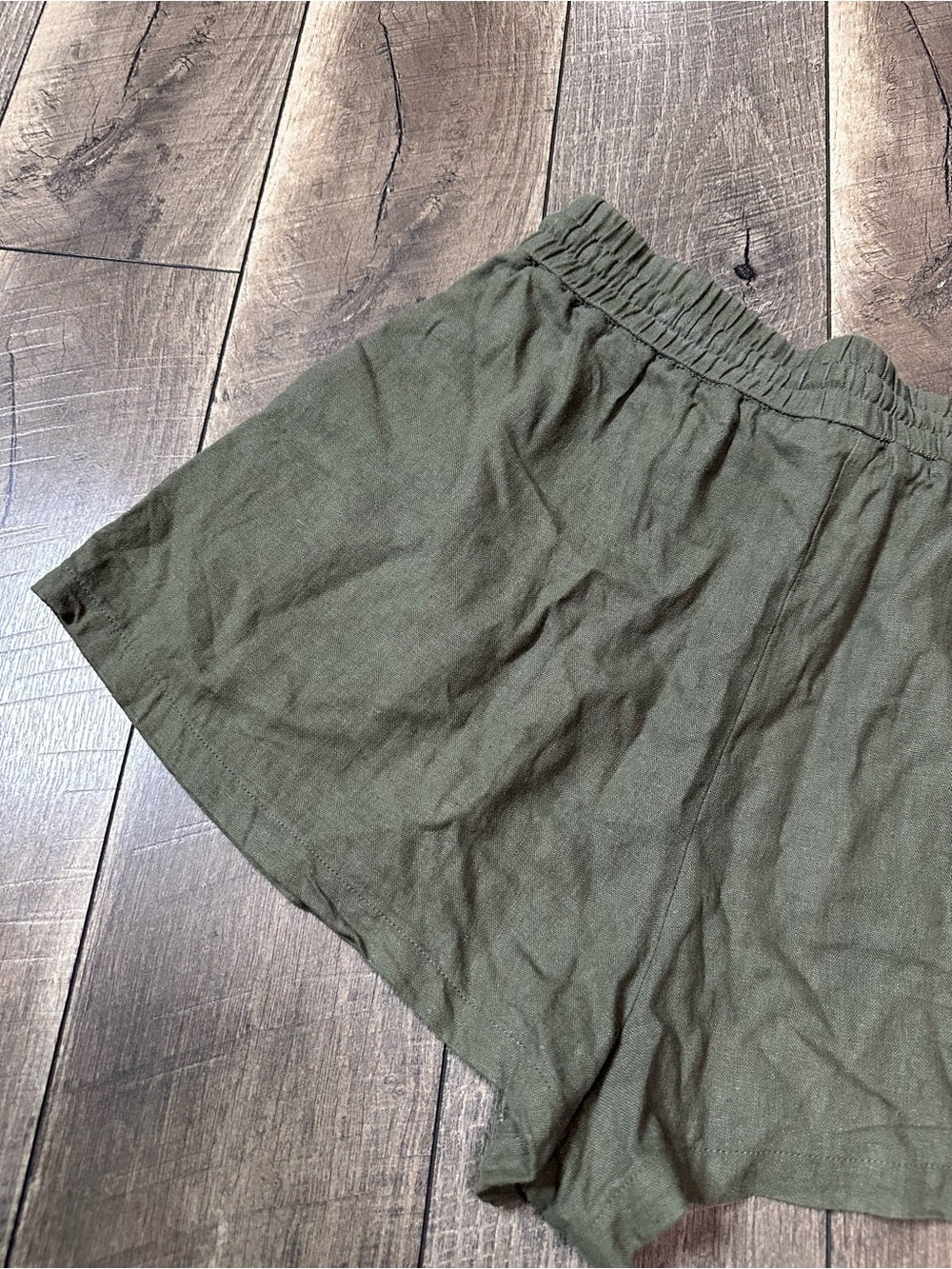 Zara Olive Tie Shorts