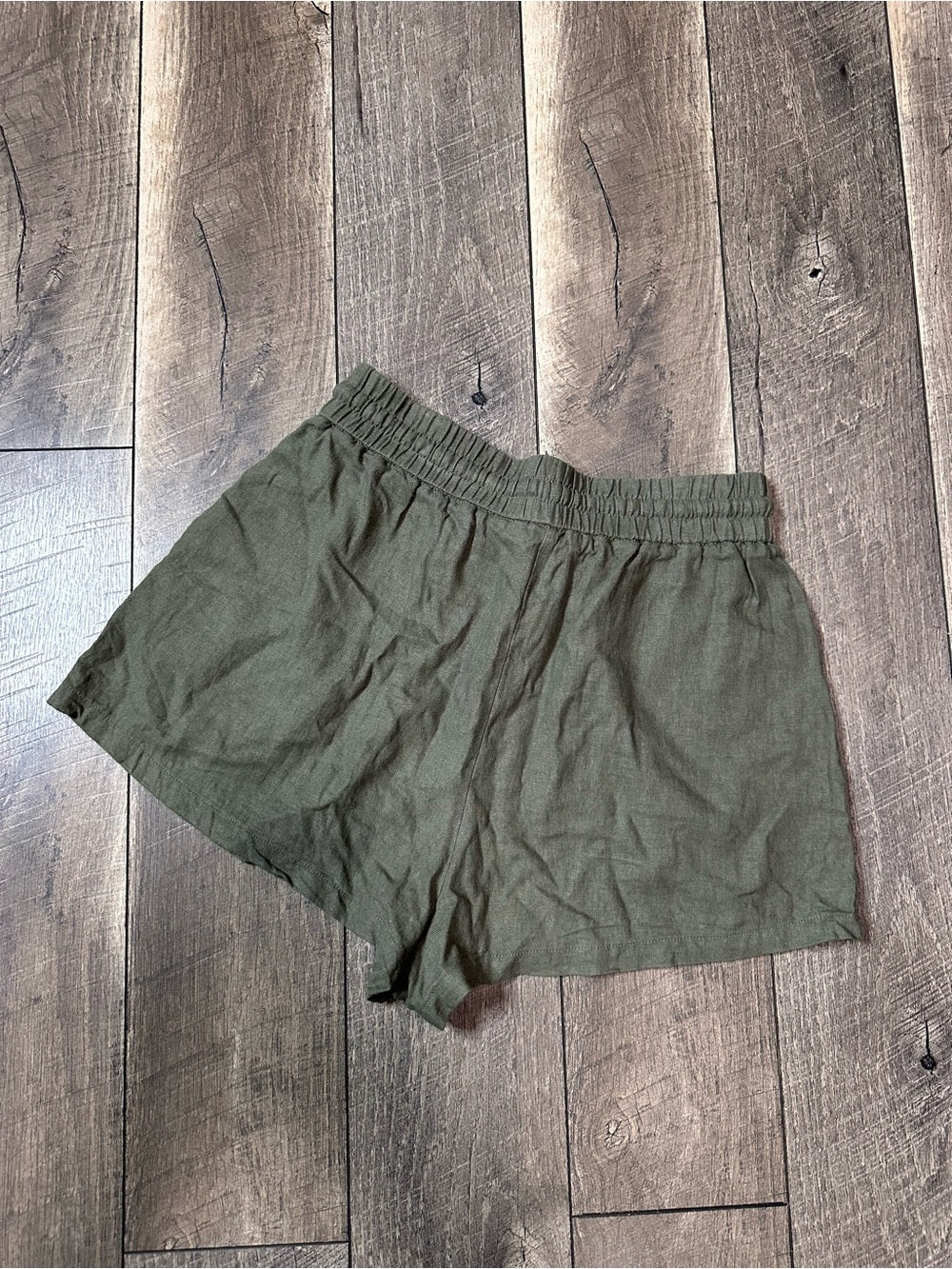 Zara Olive Tie Shorts