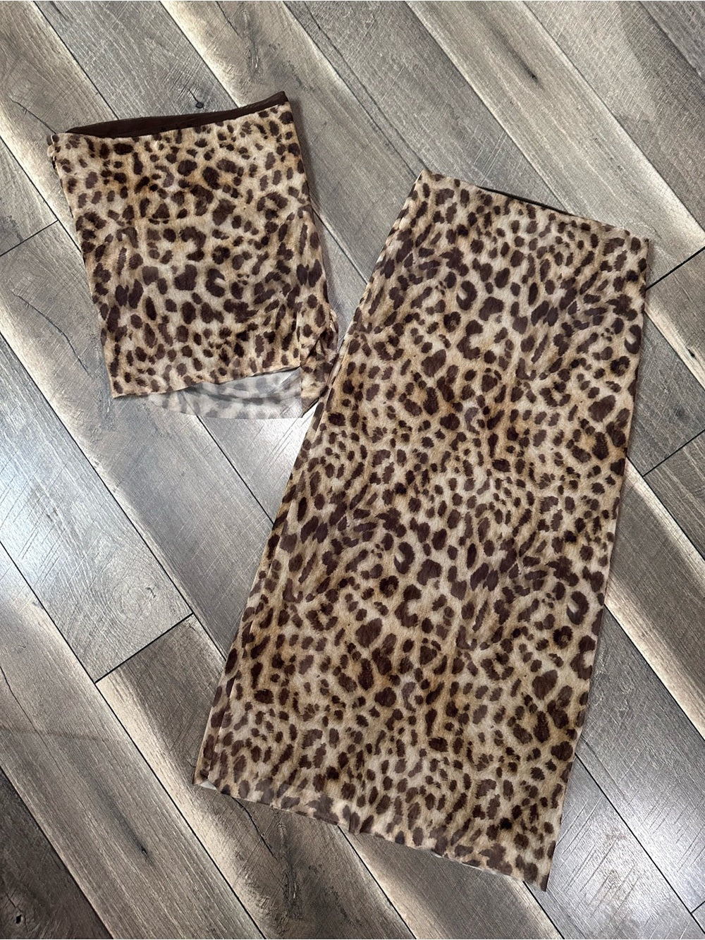 Zara Leopard 2 Piece Skirt Set