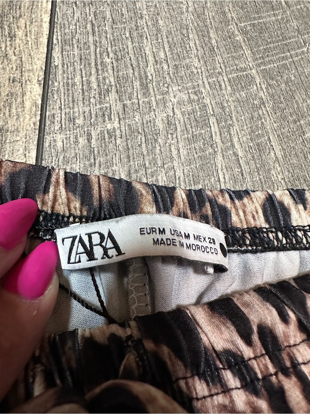 Zara Leopard Buttery Soft Wide Leg Pants