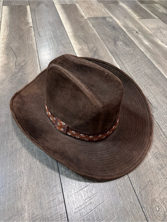 Vintage Western Suede Cowboy Hat