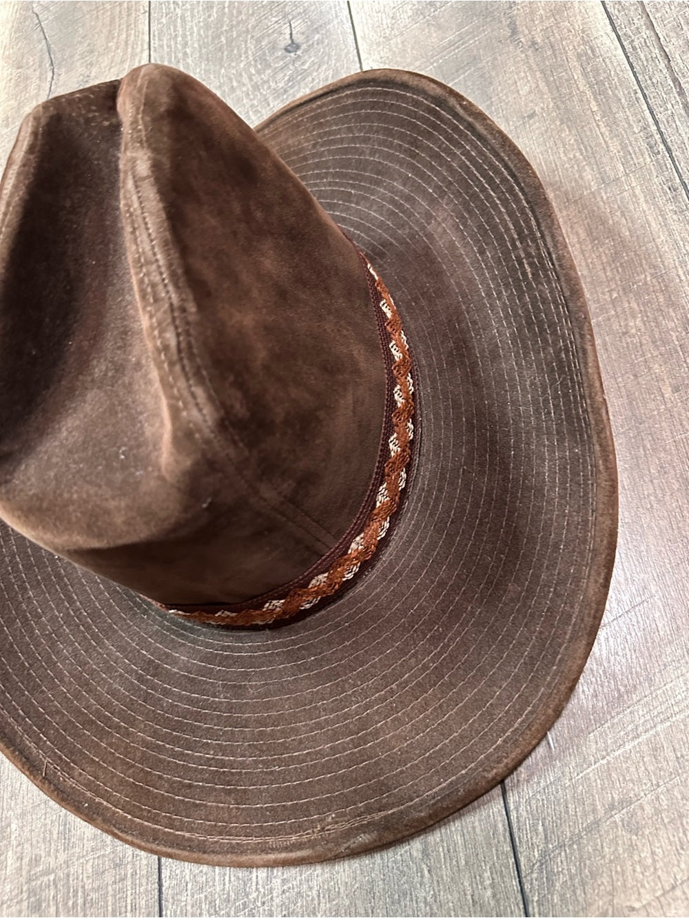 Vintage Western Suede Cowboy Hat