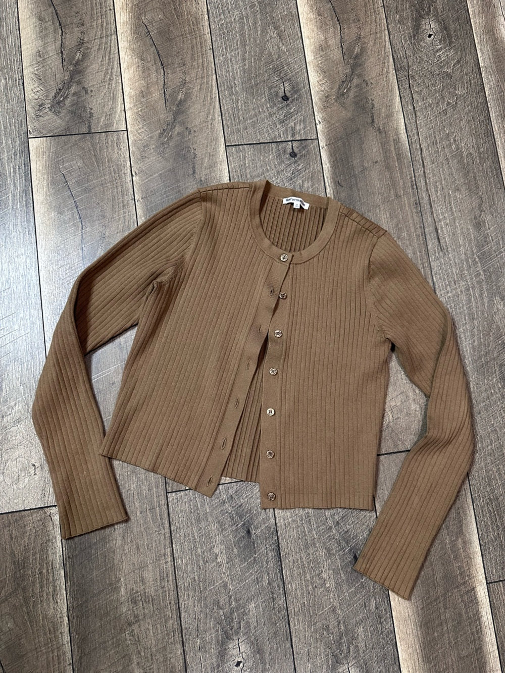 Reformation Organic Cotton Button Down Sweater
