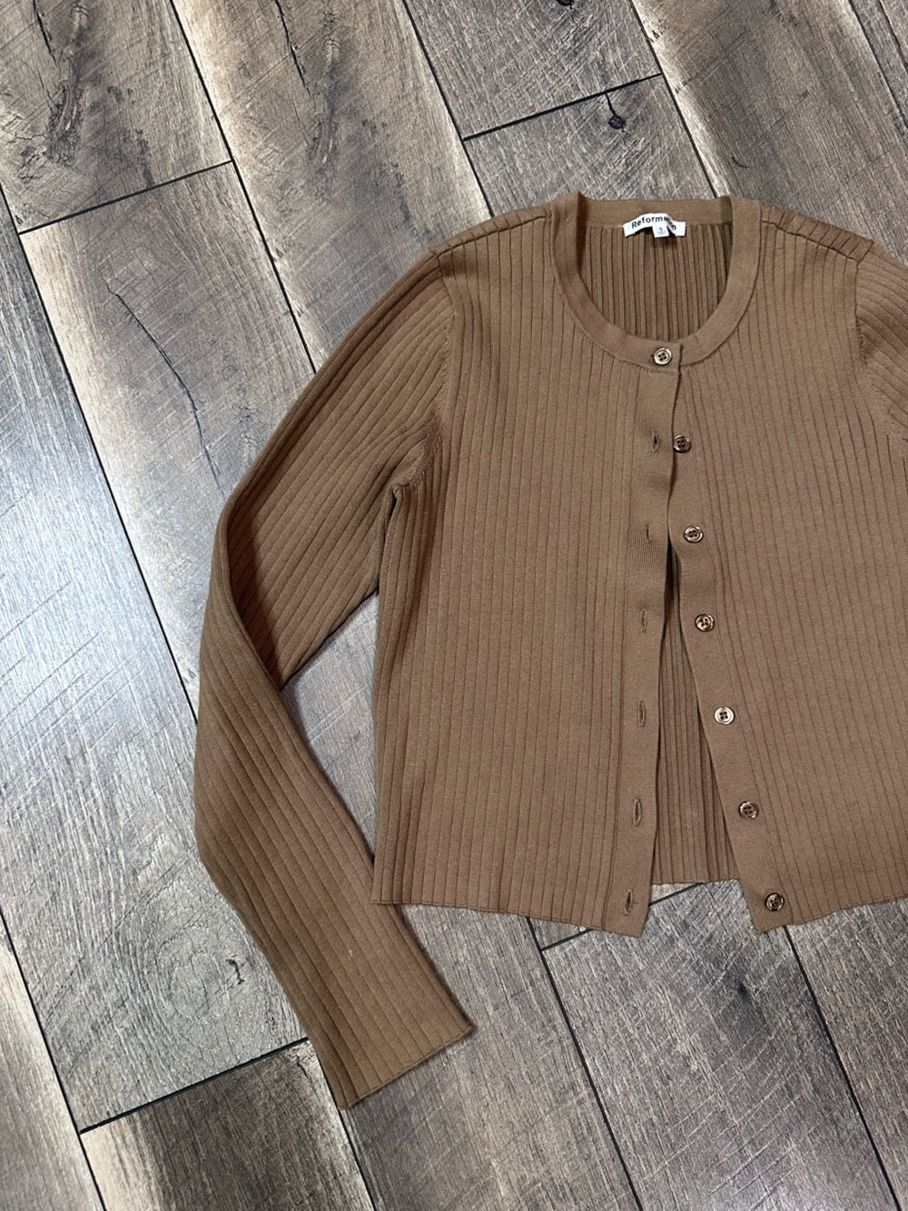 Reformation Organic Cotton Button Down Sweater