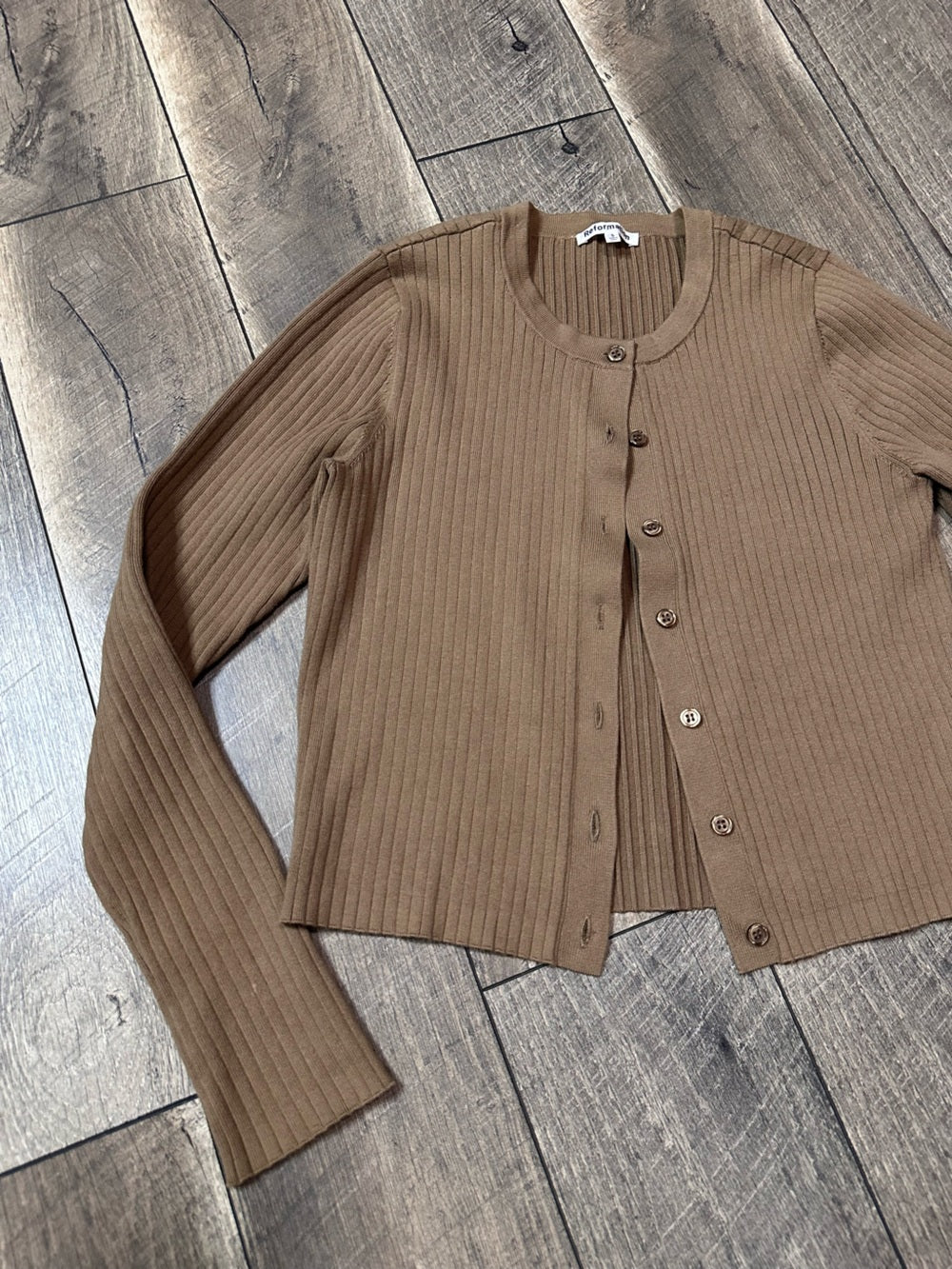 Reformation Organic Cotton Button Down Sweater