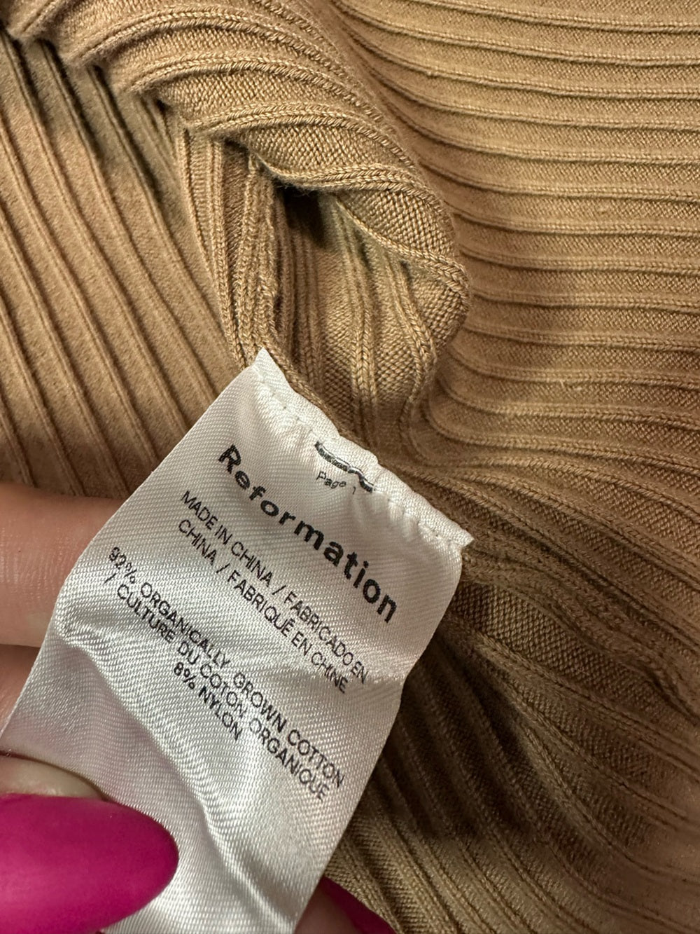Reformation Organic Cotton Button Down Sweater
