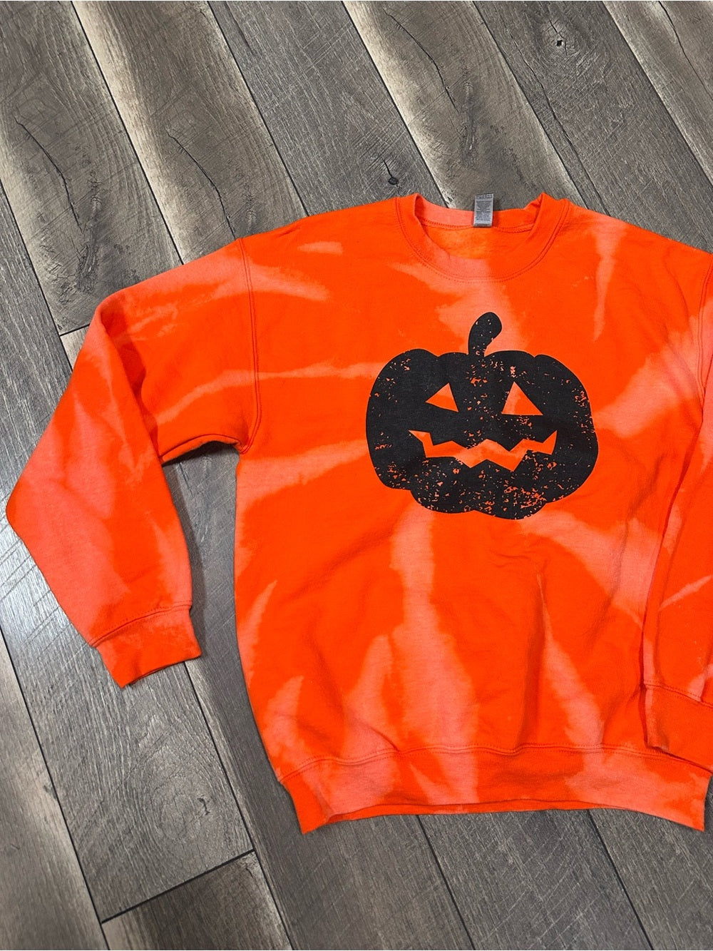 Gildan Pumpkin Tie Dye Crewneck