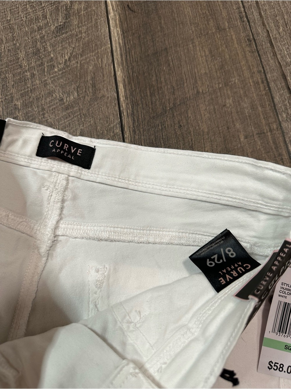 Curve Appeal White Denim Soft Stretch Shorts