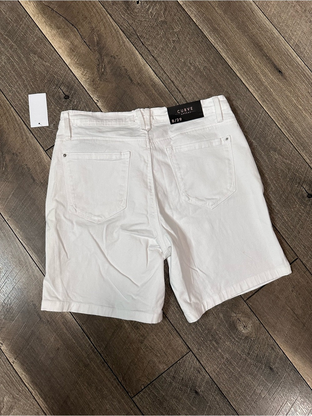 Curve Appeal White Denim Soft Stretch Shorts