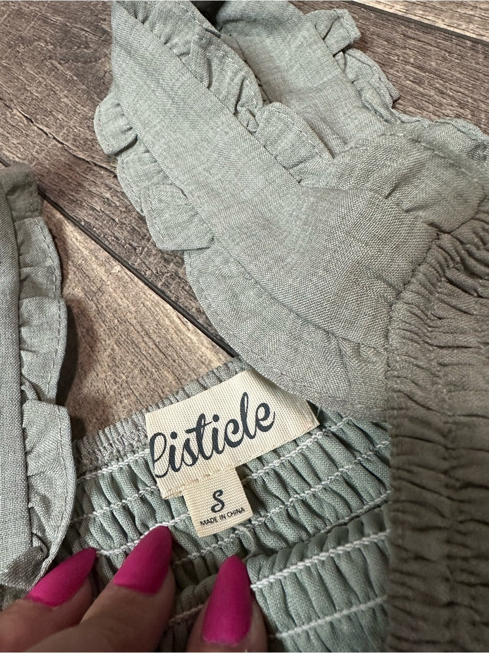 Listicle Eucalyptus Maxi Dress