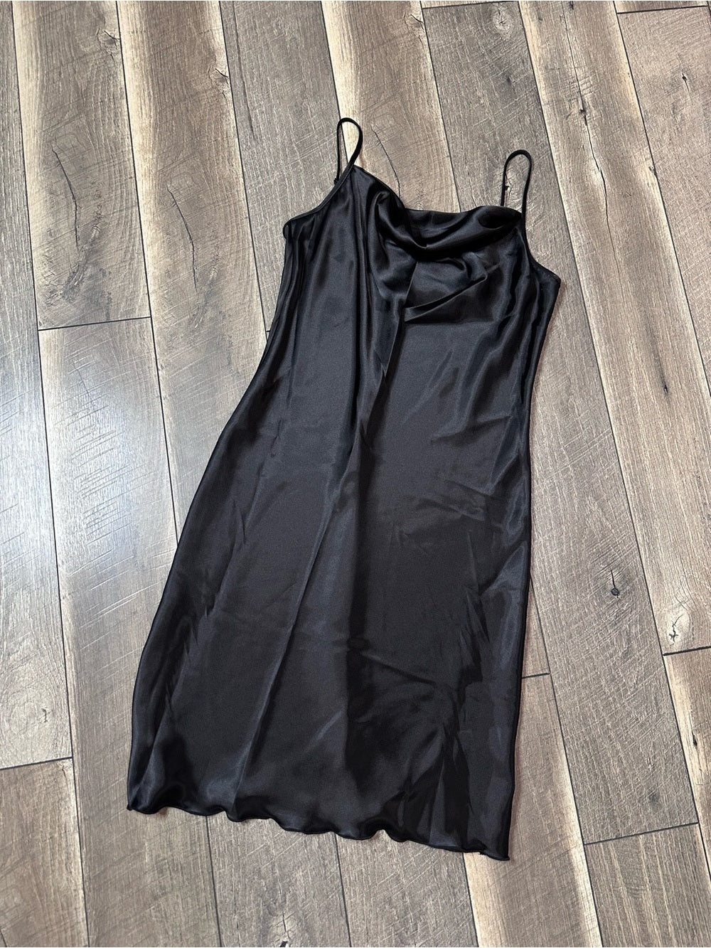 Bebe Black Silky Midi Dress