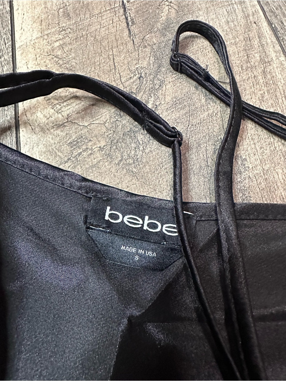 Bebe Black Silky Midi Dress